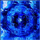 Cobalt Blue Glass Mug, Interior Squircle, Glass Blocks Filter by cobalt123